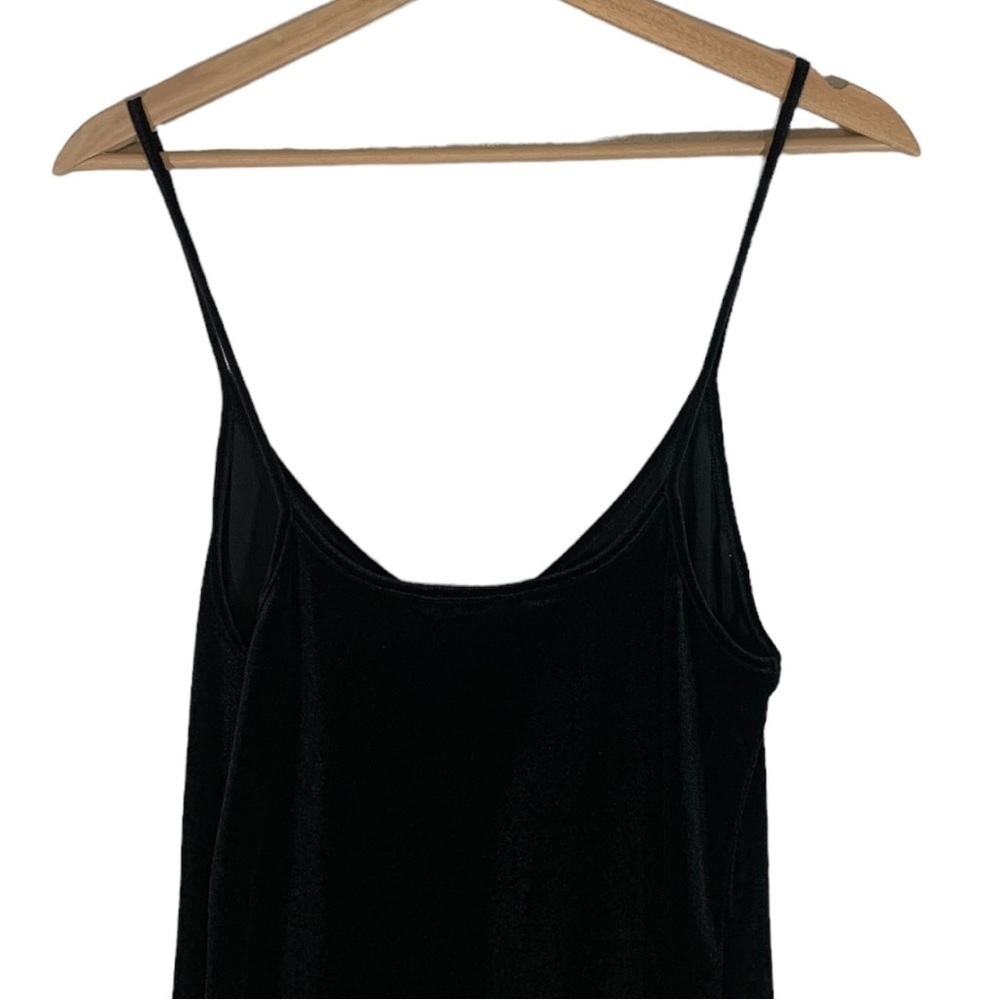 Brandy Melville Jackie Velvet Mini Dress Black - Picture 7 of 10